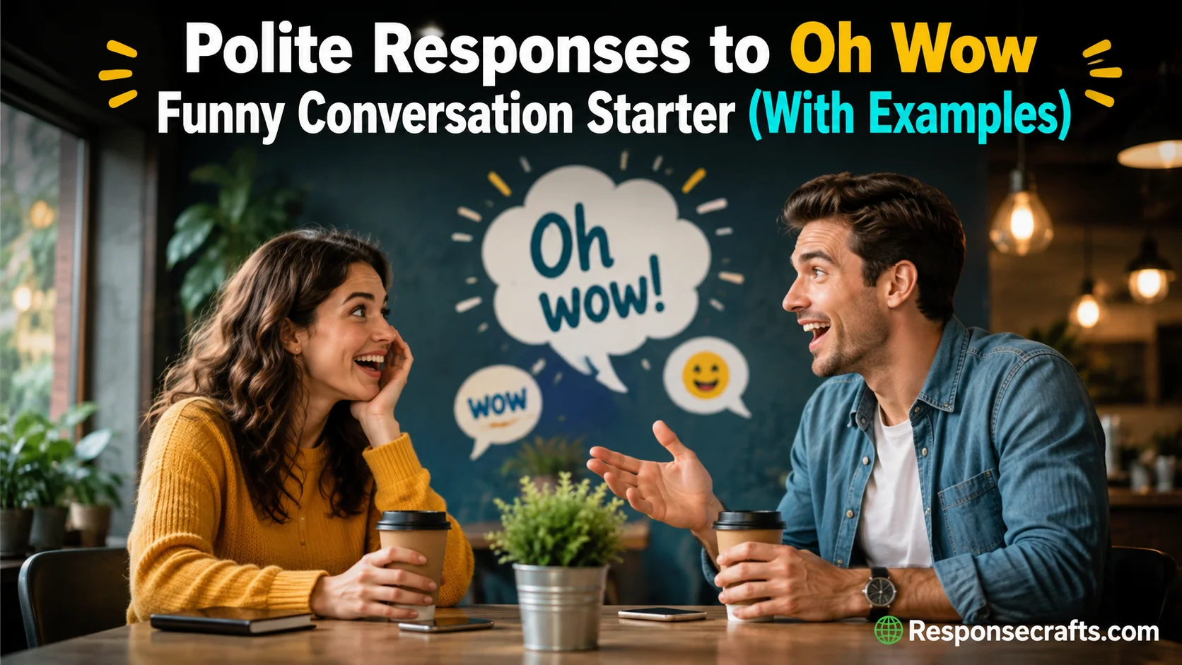 25 Polite Responses to Oh Wow Funny Conversation Starter (With Examples)