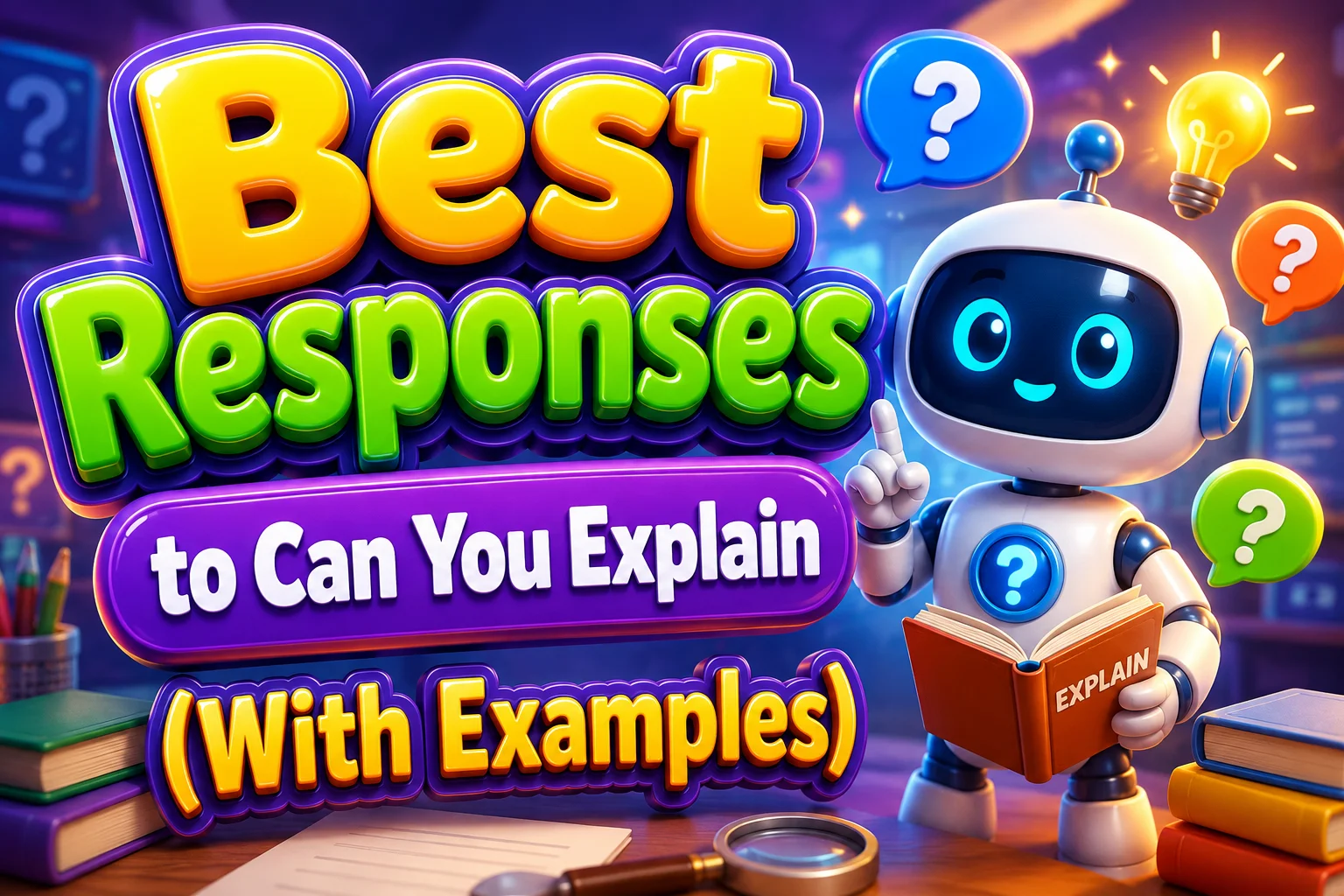Best Responses to Can You Explain