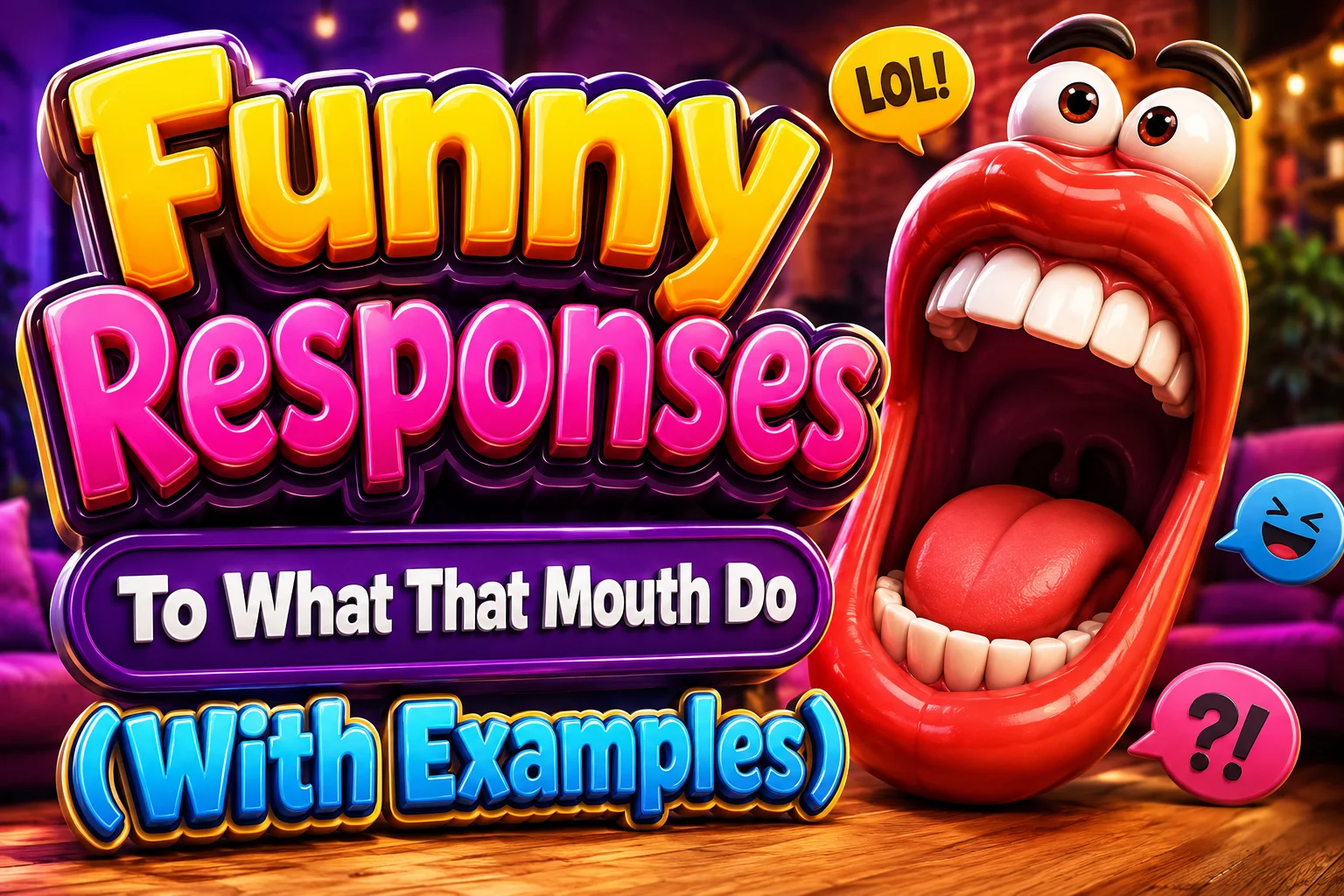 Funny Responses To What That Mouth Do (With Examples)