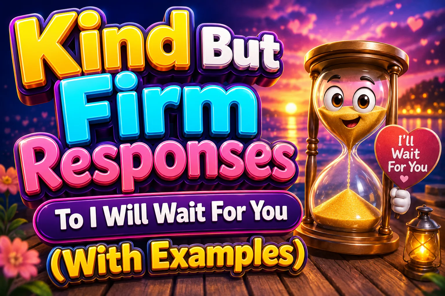 Kind But Firm Responses To I Will Wait For You