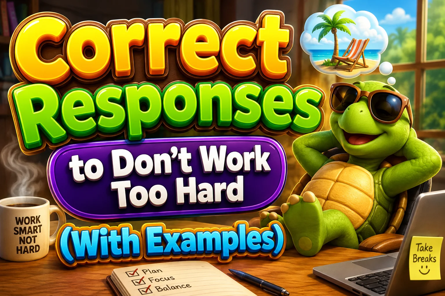 Correct Responses to Don’t Work Too Hard