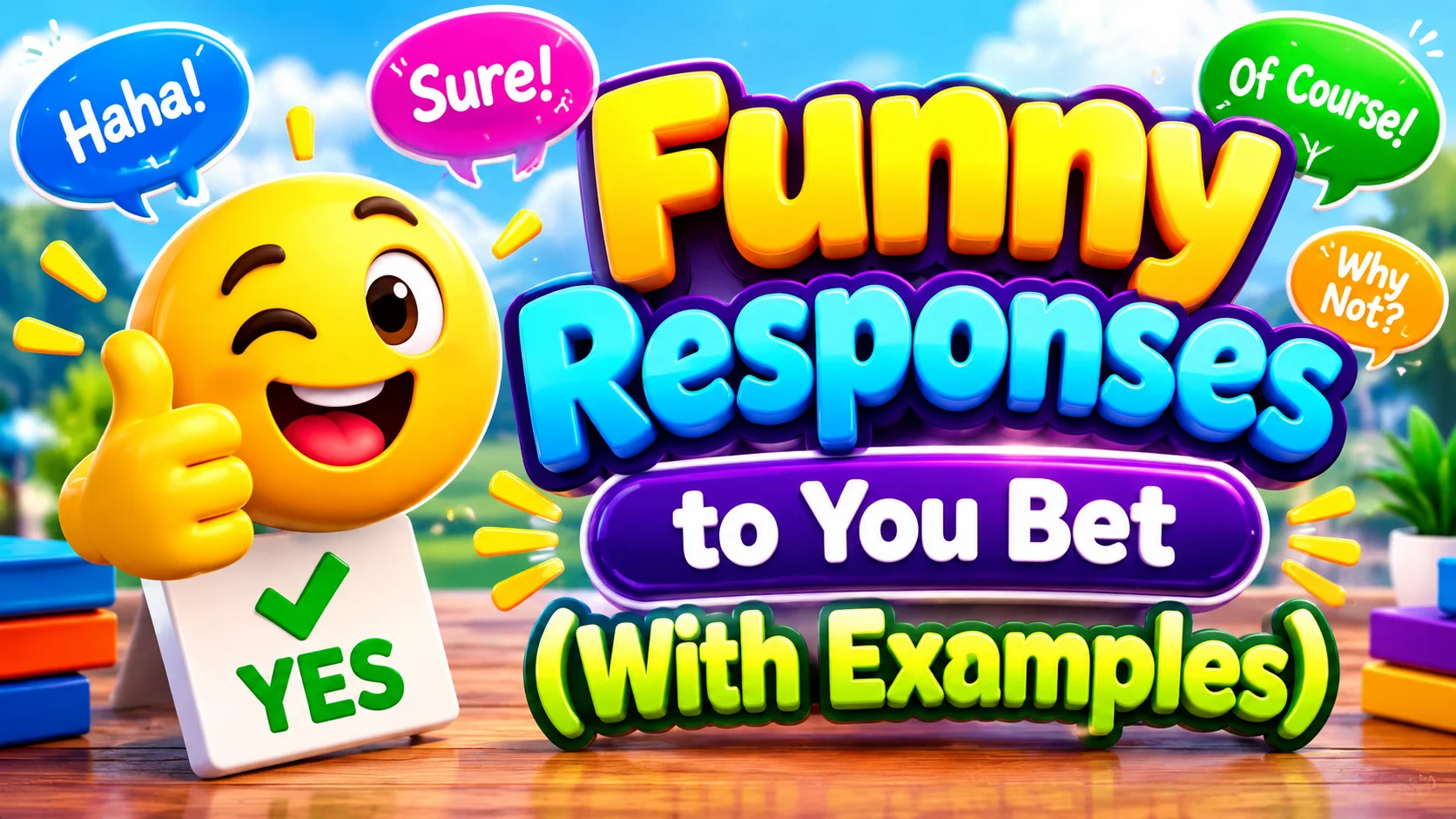 Funny Responses to You Bet (With Examples)