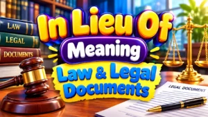 In Lieu Of Meaning