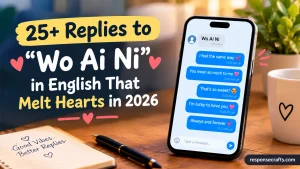 Replies to “Wo Ai Ni” in English That Melt Hearts