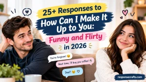 Responses to How Can I Make It Up to You: Funny and Flirty